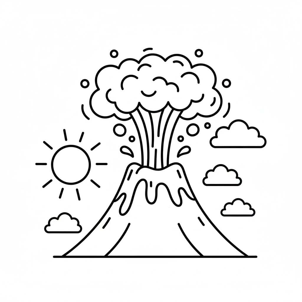 Kolorowanka Wulkan 2