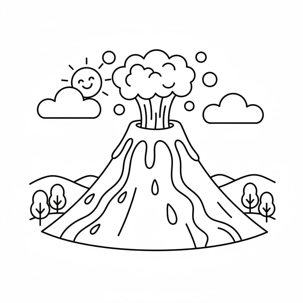 Kolorowanka Wulkan 5