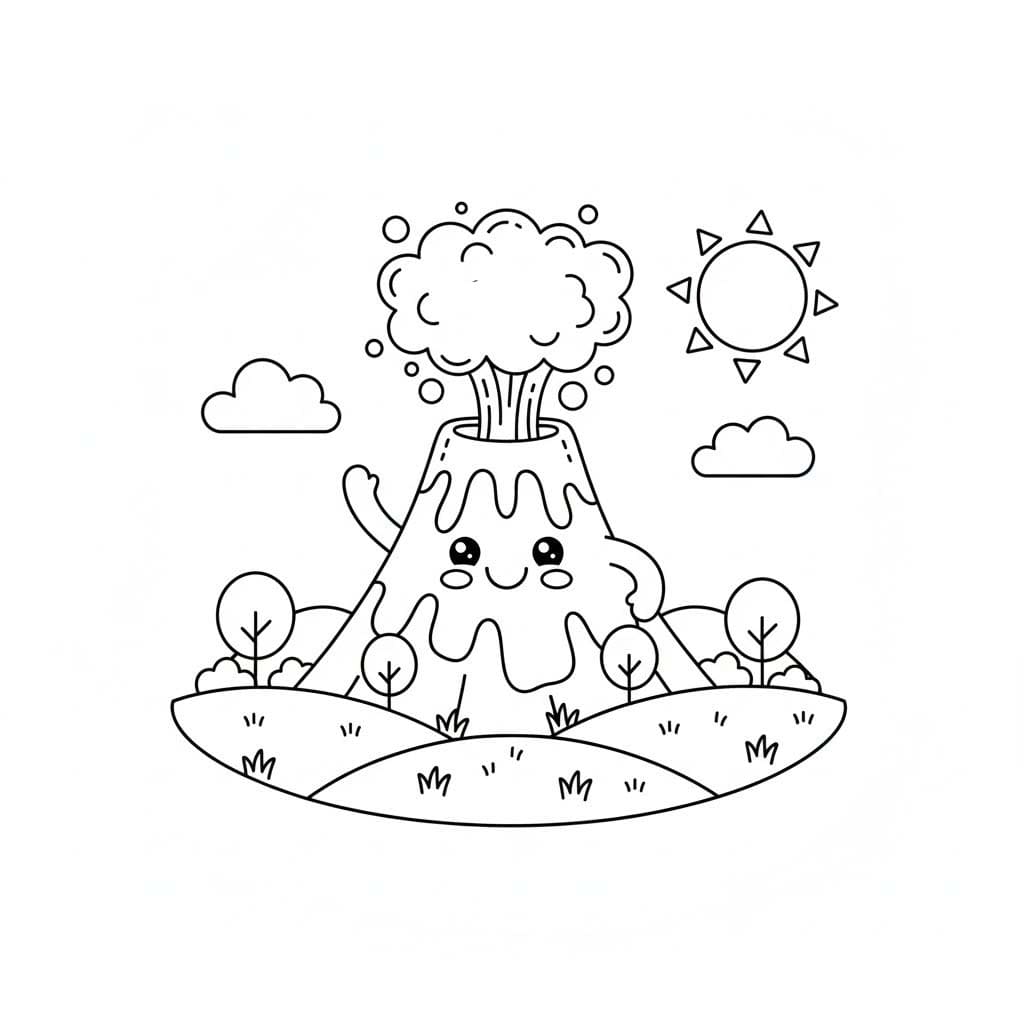 Kolorowanka Wulkan 6