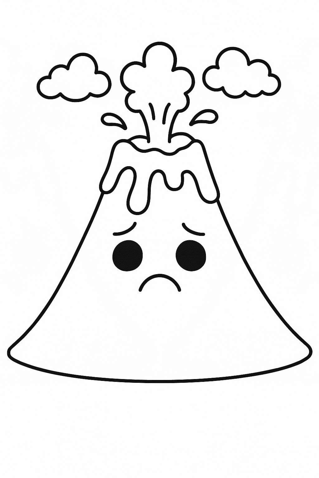 Kolorowanka Wulkan bezpłatny wydruku