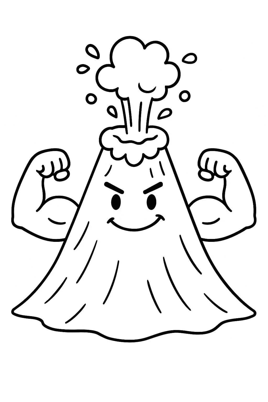 Kolorowanka Wulkan bezpłatny