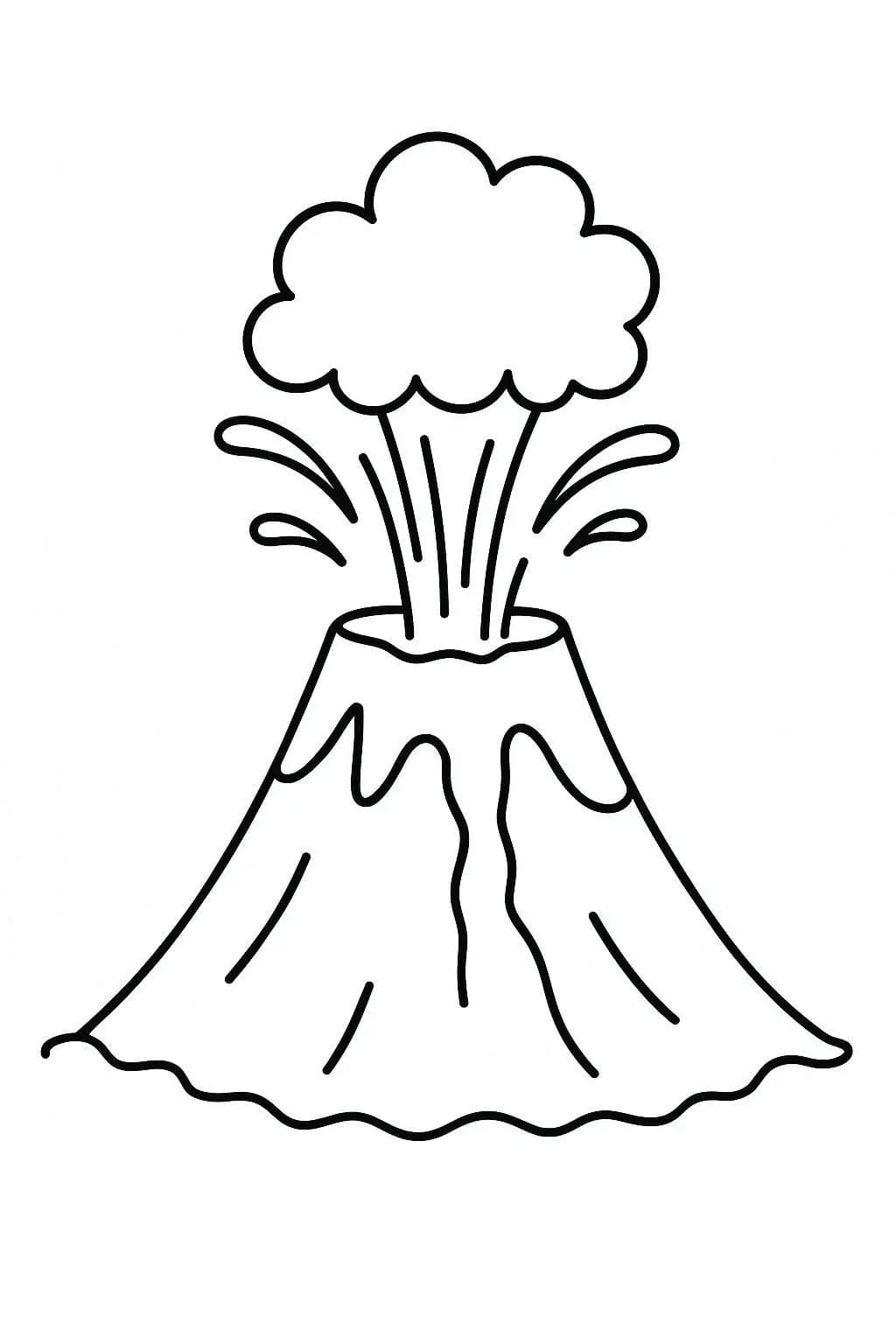 Kolorowanka Wulkan dla dzieci