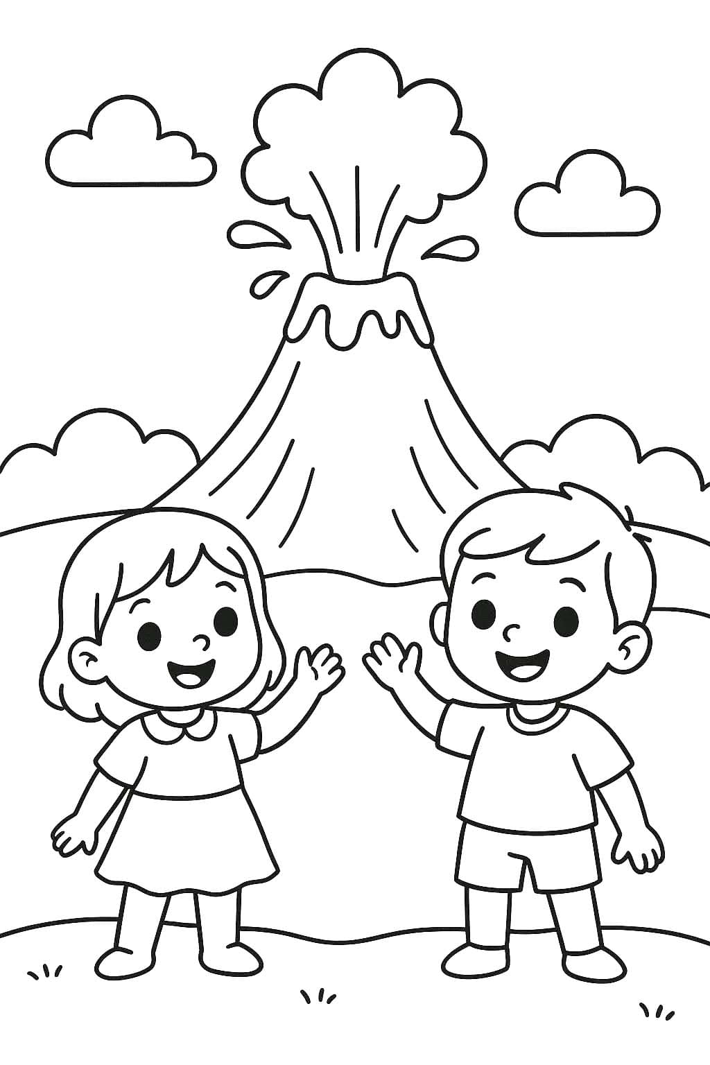 Kolorowanka Wulkan do druku