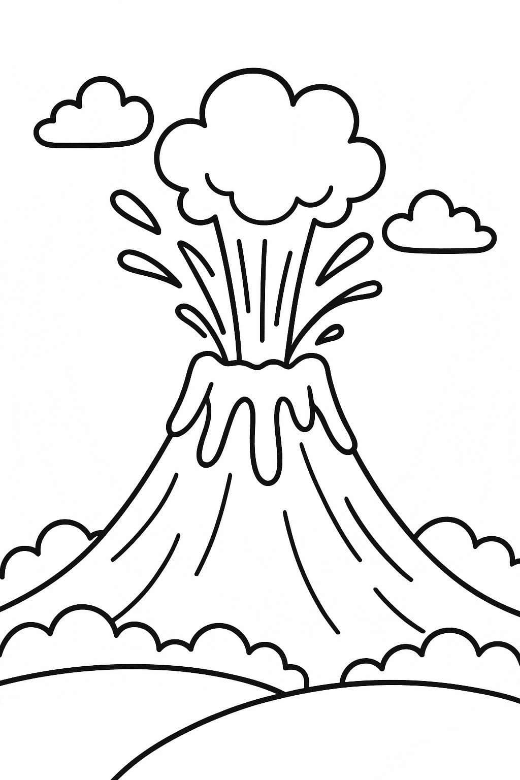 Kolorowanka Wulkan wydruku