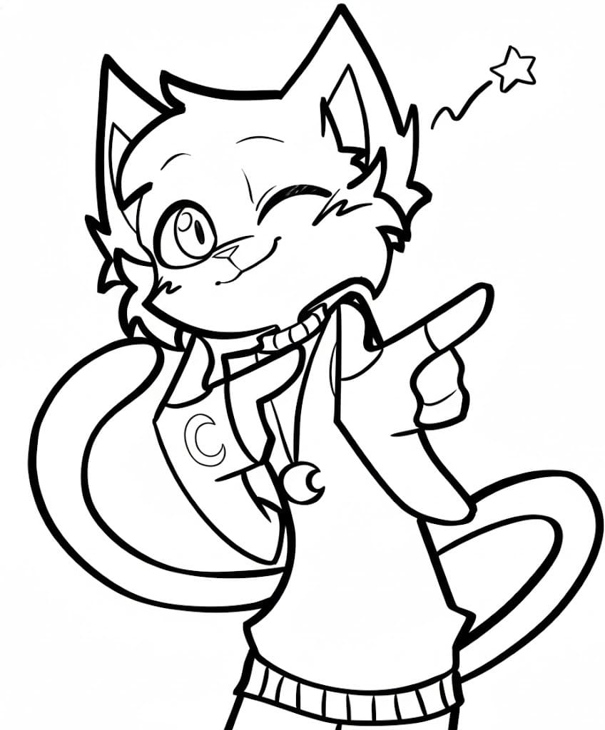 Kolorowanka CatNap bezpłatny wydruku prosty