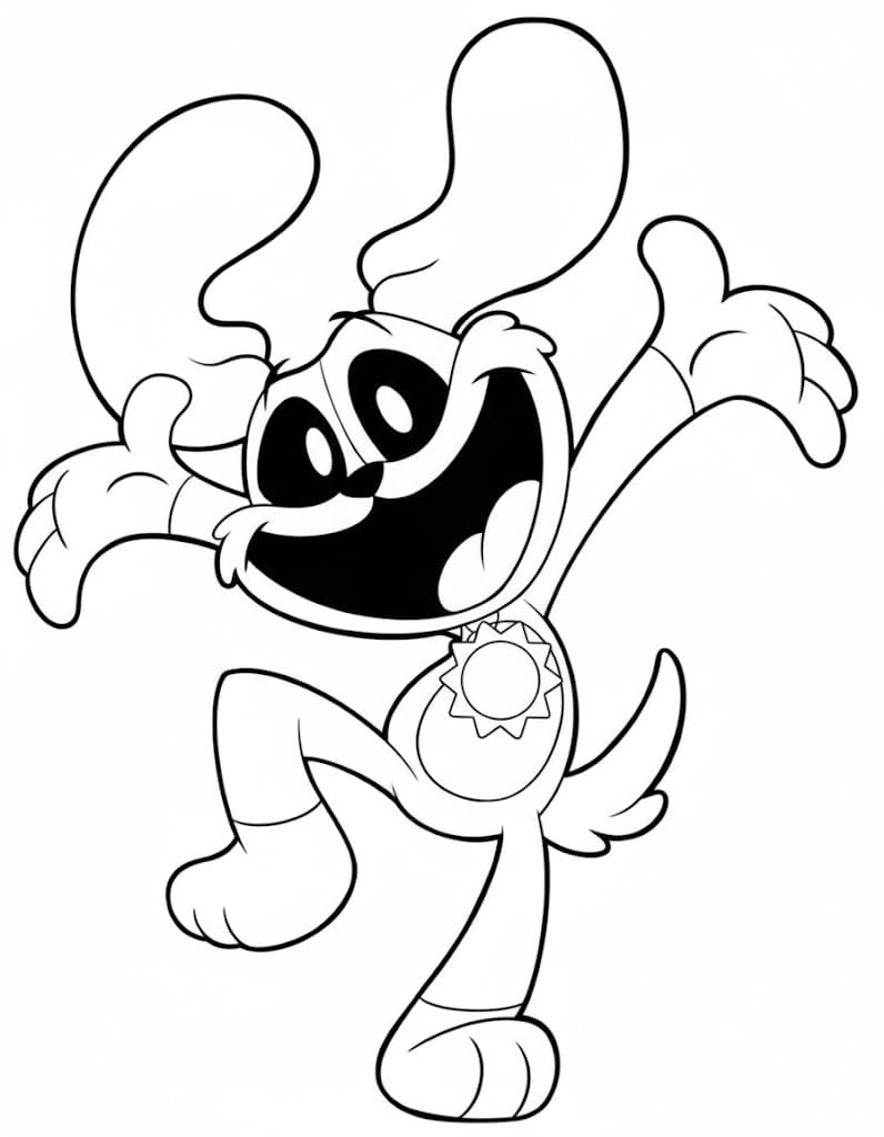 Kolorowanka DogDay wydruku dla dzieci