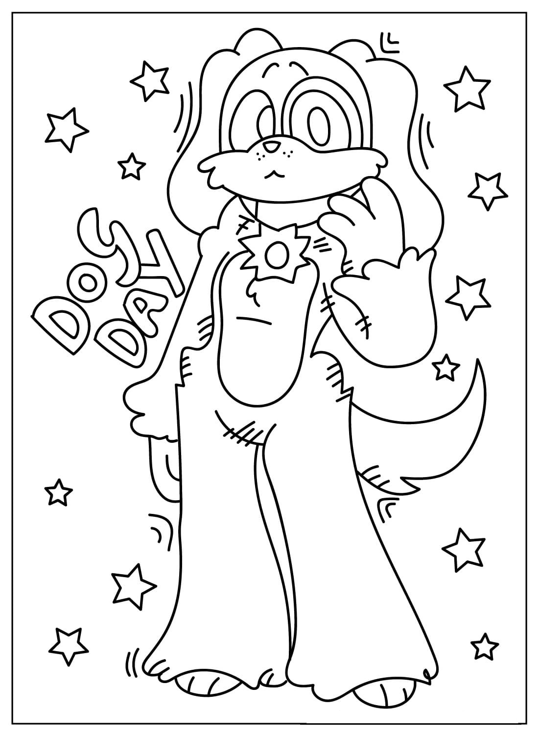 Kolorowanka DogDay wydruku podstawowy