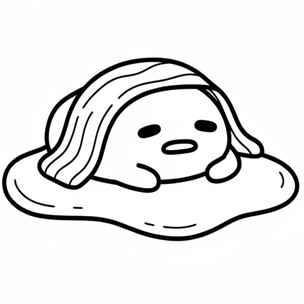 Kolorowanka Gudetama bezpłatny prosty