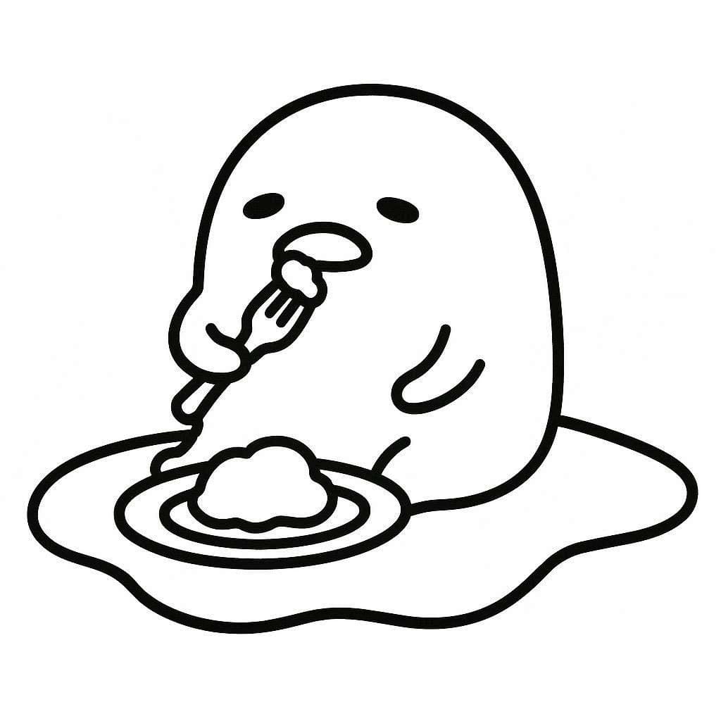 Kolorowanka Gudetama bezpłatny wydruku