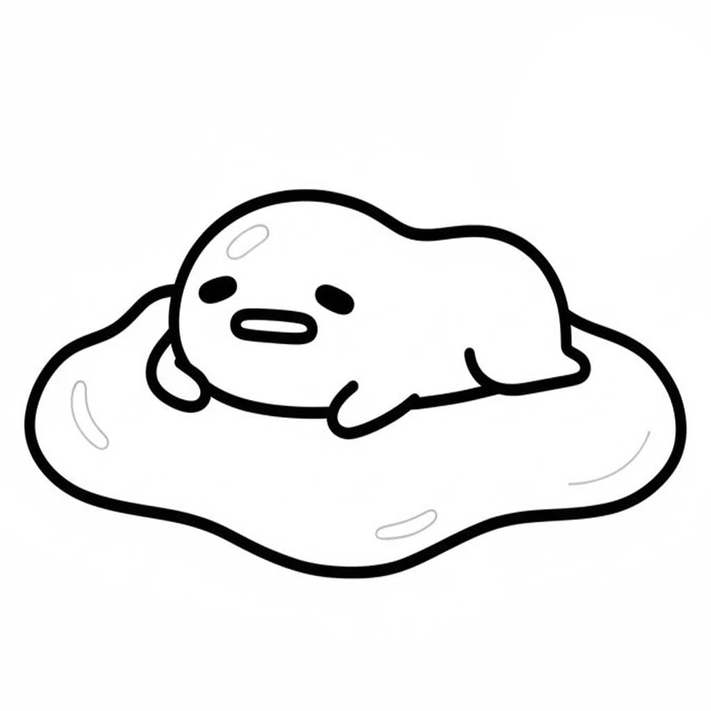 Kolorowanka Gudetama wydruku dla dzieci