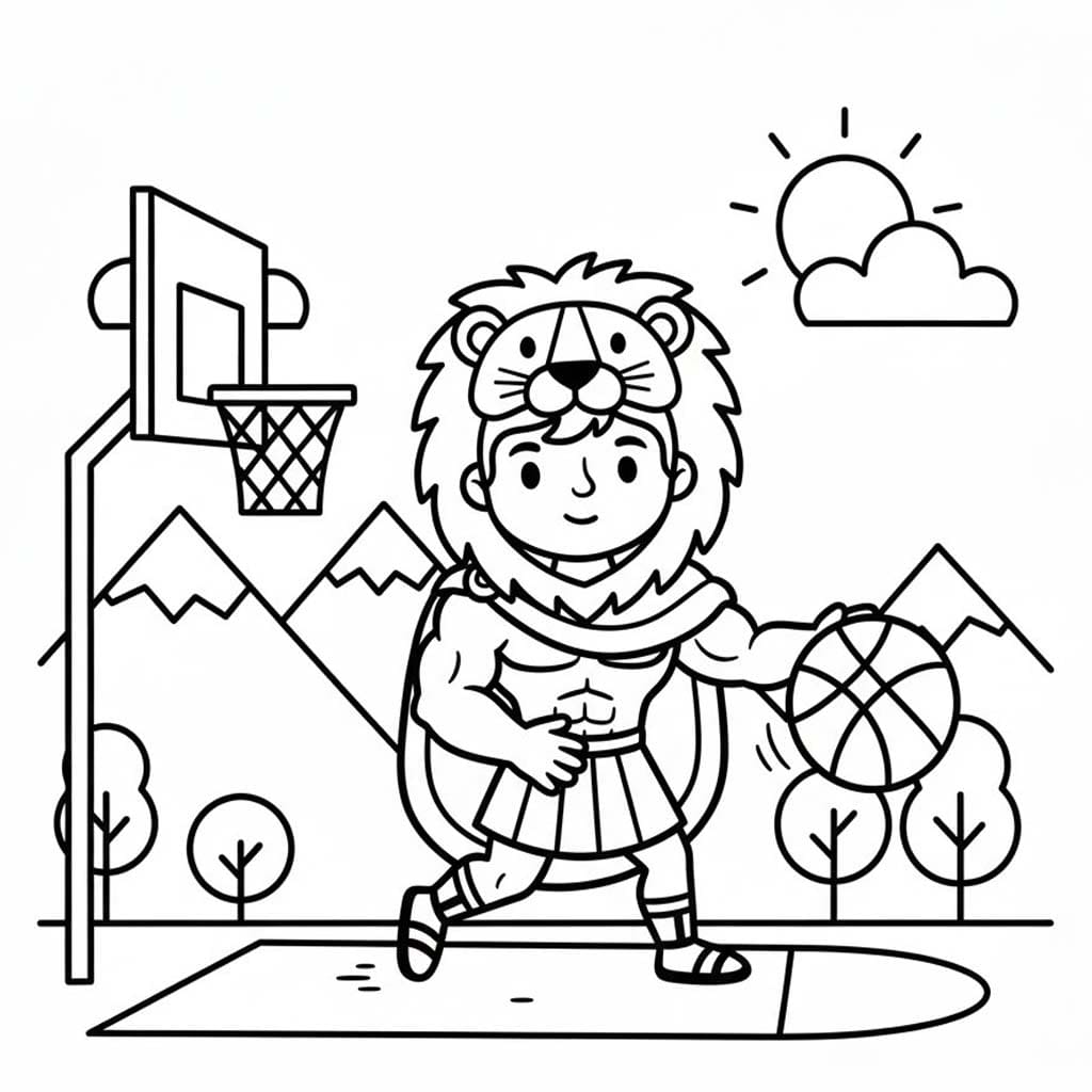 Kolorowanka Herkules bezpłatny podstawowy