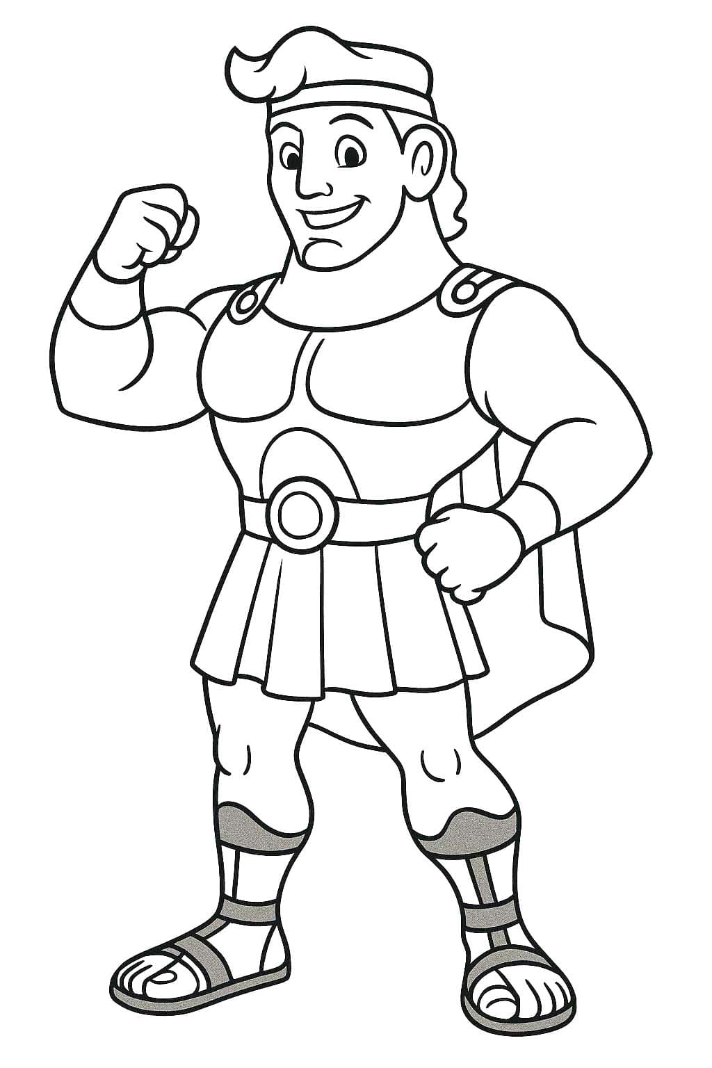 Kolorowanka Herkules wydruku dla dzieci