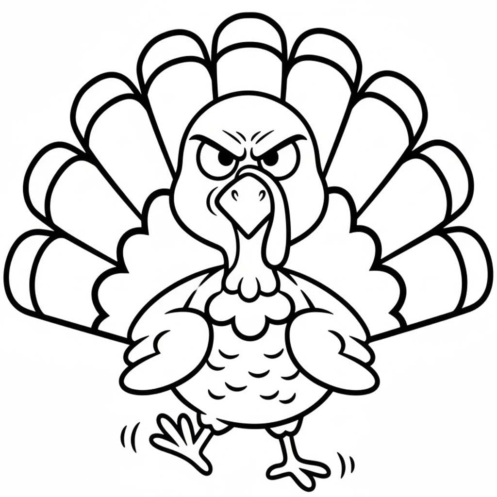 Kolorowanka Indyk bezpłatny wydruku