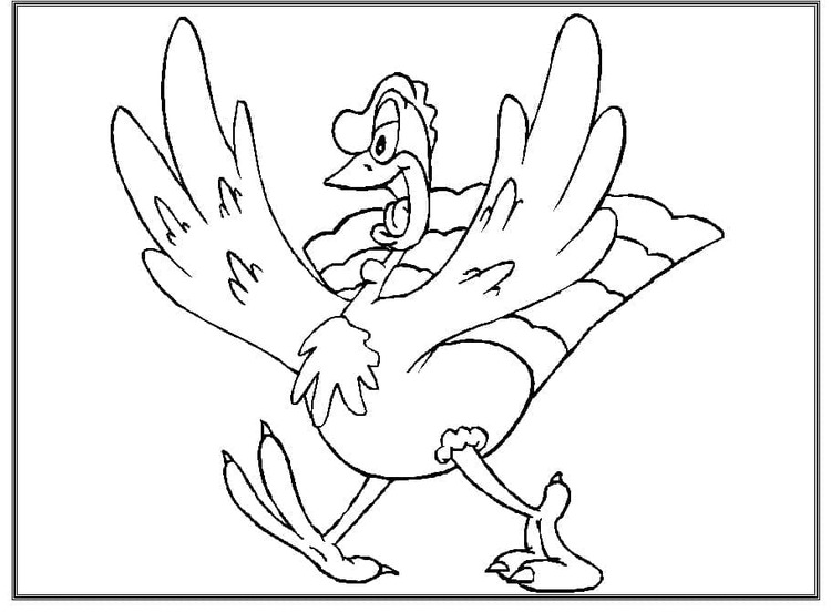 Kolorowanka Indyk dla dzieci