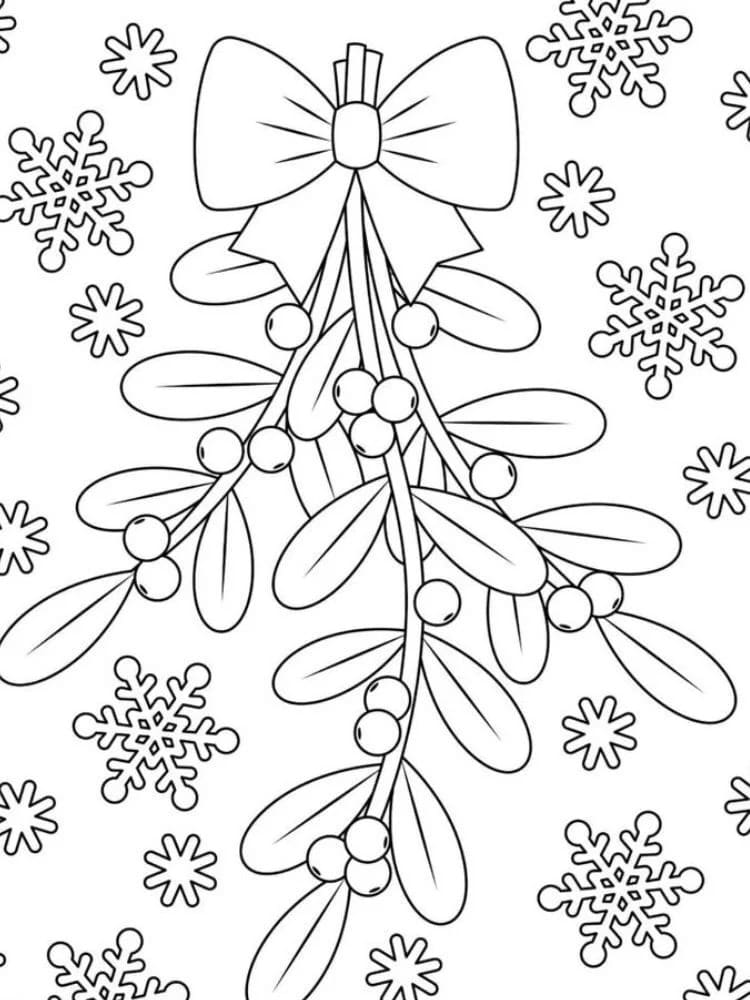 Kolorowanka Jemioła bezpłatny wydruku dla dzieci