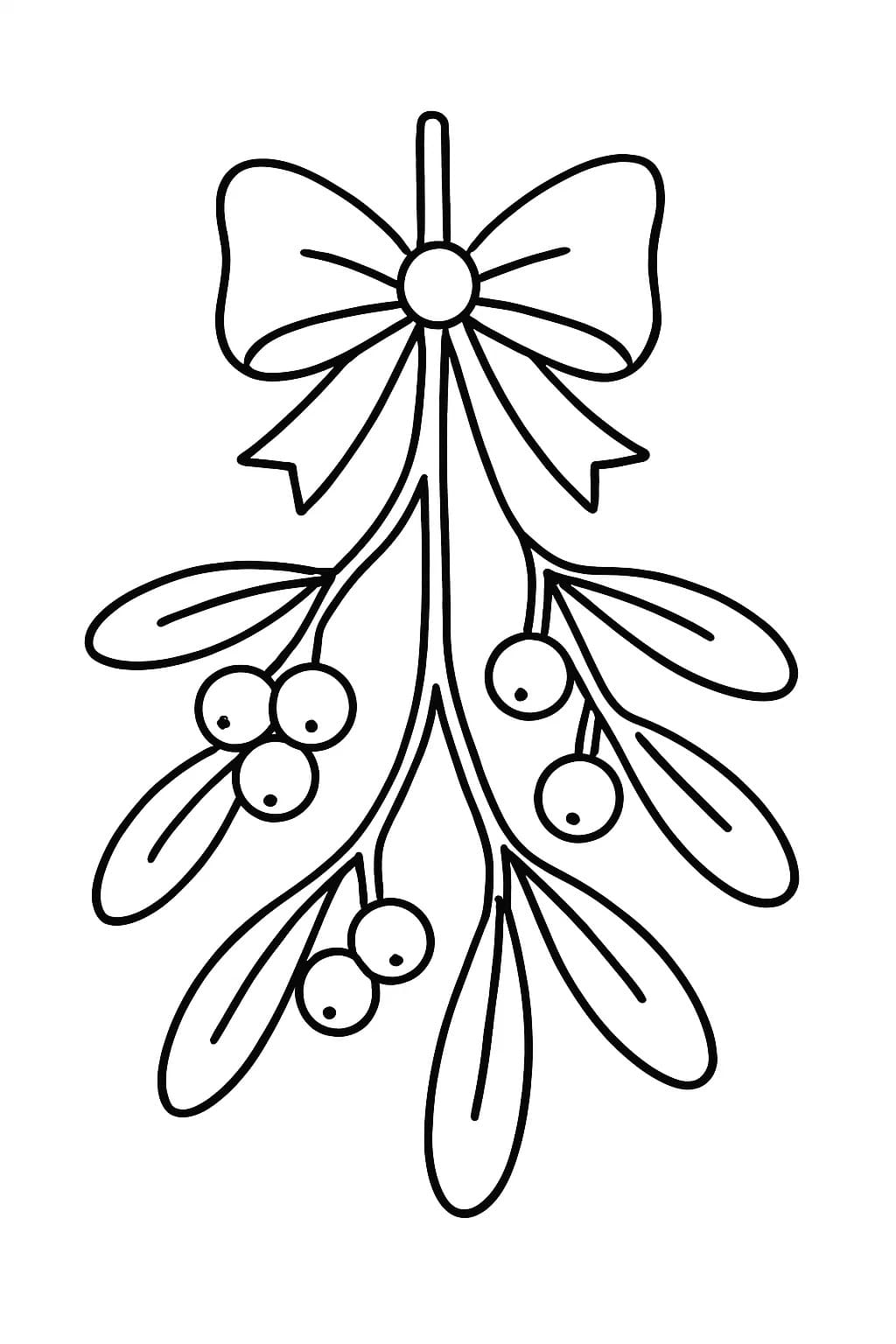 Kolorowanka Jemioła wydruku prosty