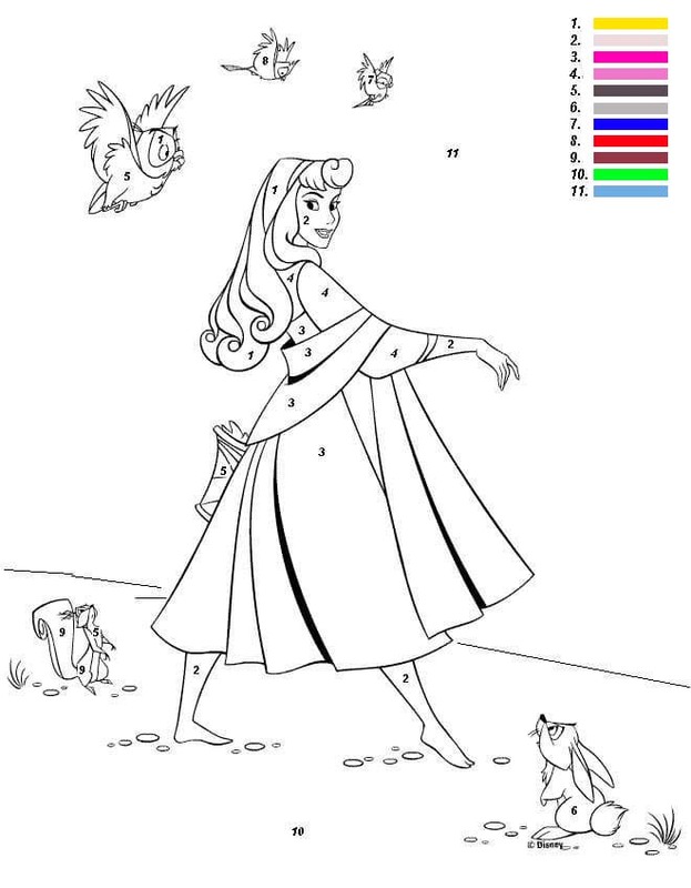 Kolorowanka Księżniczka Kolorowanie Według Numerów dzieci