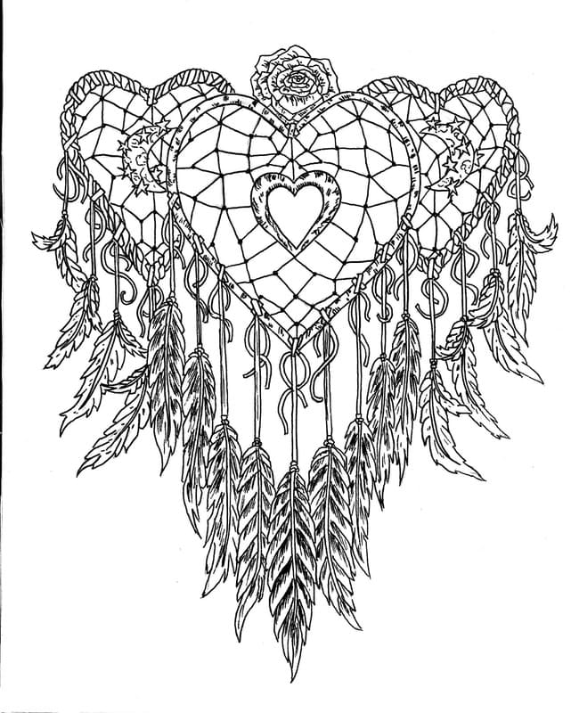 Kolorowanka Łapacz Snów 6