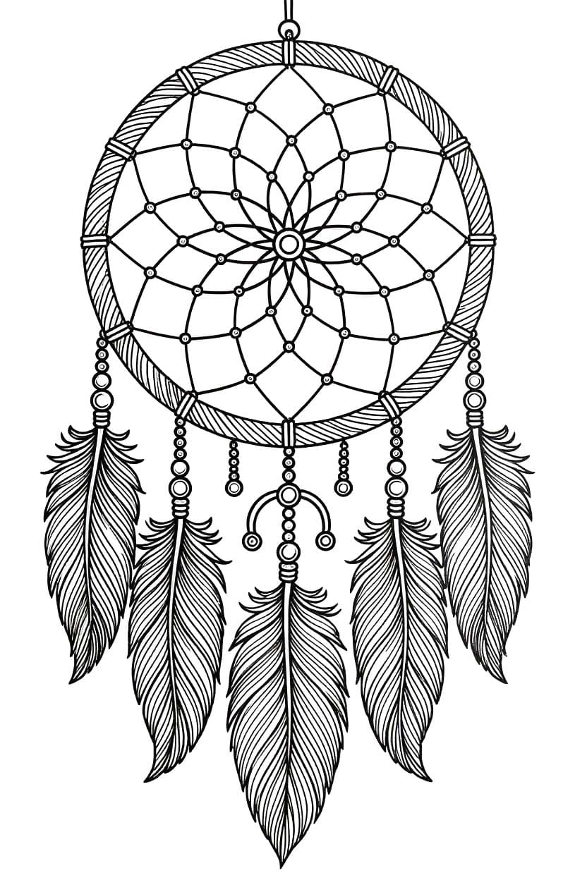 Kolorowanka Łapacz Snów bezpłatny dla dzieci