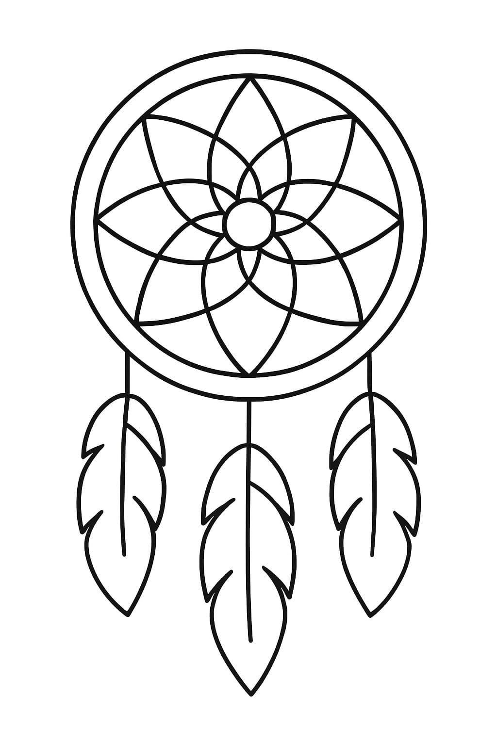 Kolorowanka Łapacz Snów bezpłatny łatwy