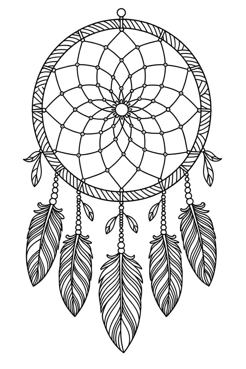 Kolorowanka Łapacz Snów bezpłatny podstawowy