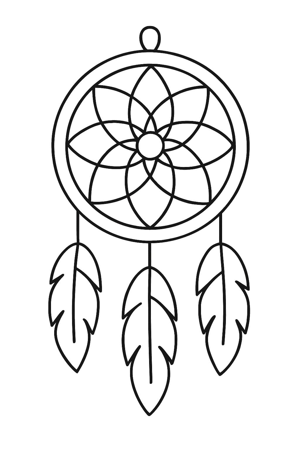 Kolorowanka Łapacz Snów bezpłatny prosty