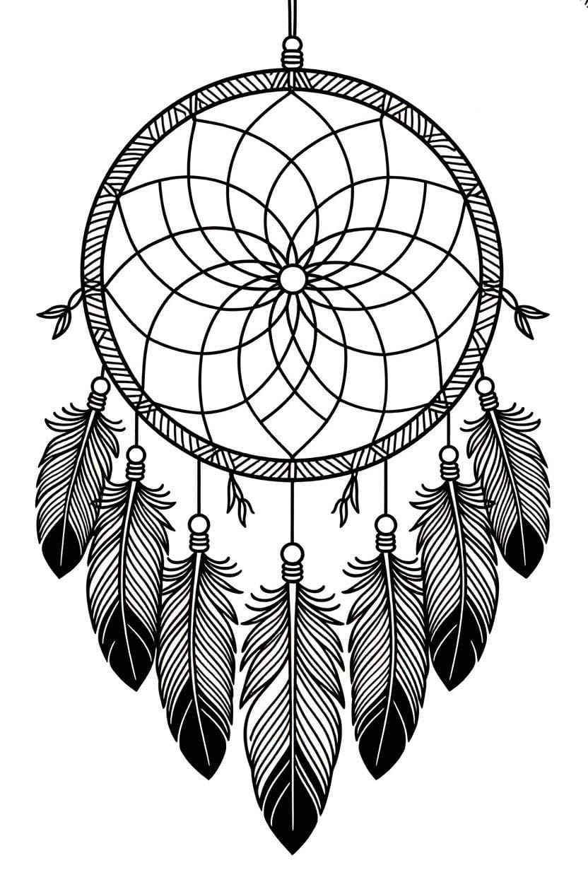 Kolorowanka Łapacz Snów dla dzieci