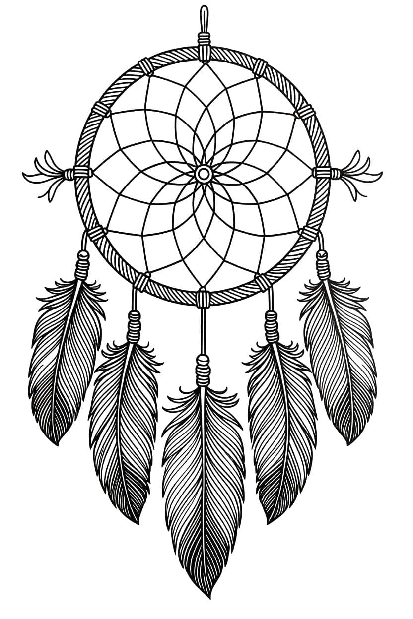 Kolorowanka Łapacz Snów wydruku prosty