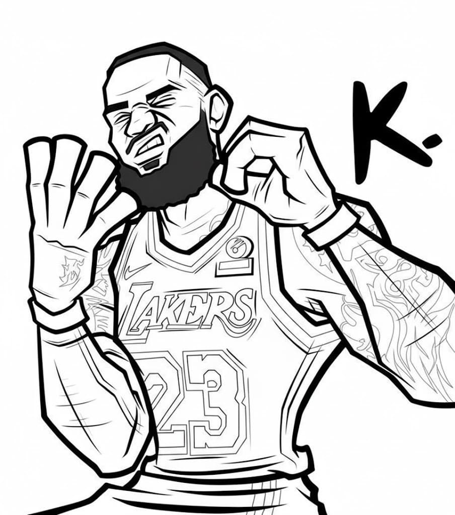 Kolorowanka LeBron James bezpłatny podstawowy