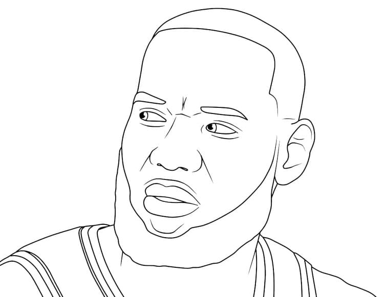 Kolorowanka LeBron James bezpłatny