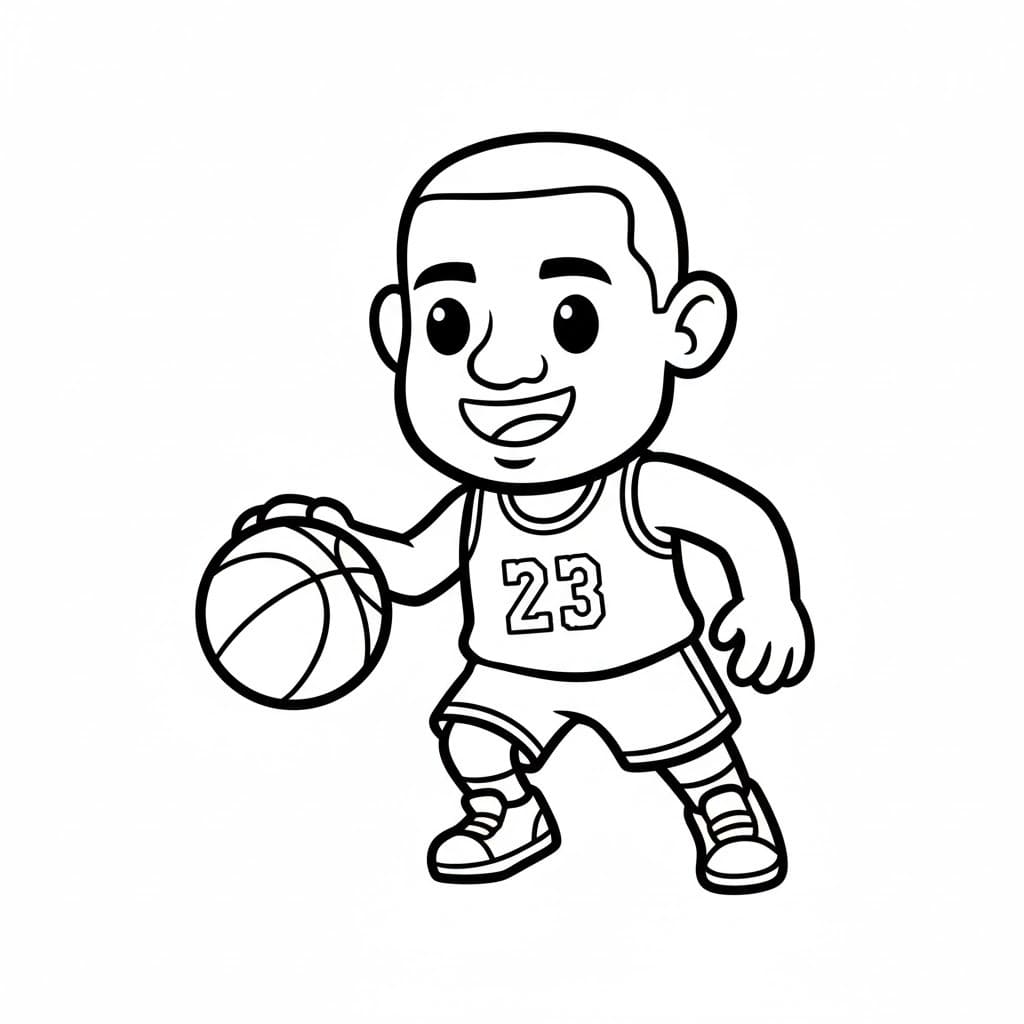 Kolorowanka LeBron James wydruku podstawowy