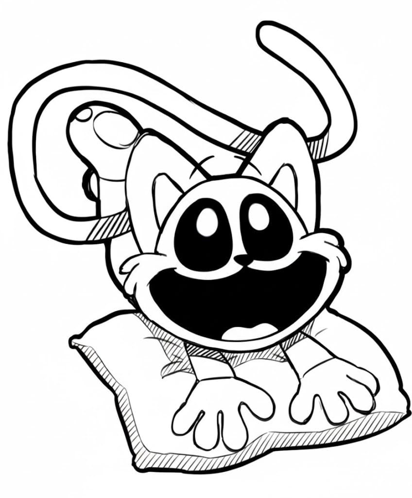 Kolorowanka Narysuj CatNap bezpłatny łatwy