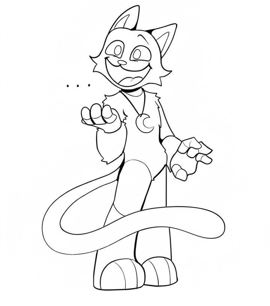 Kolorowanka Narysuj CatNap bezpłatny prosty