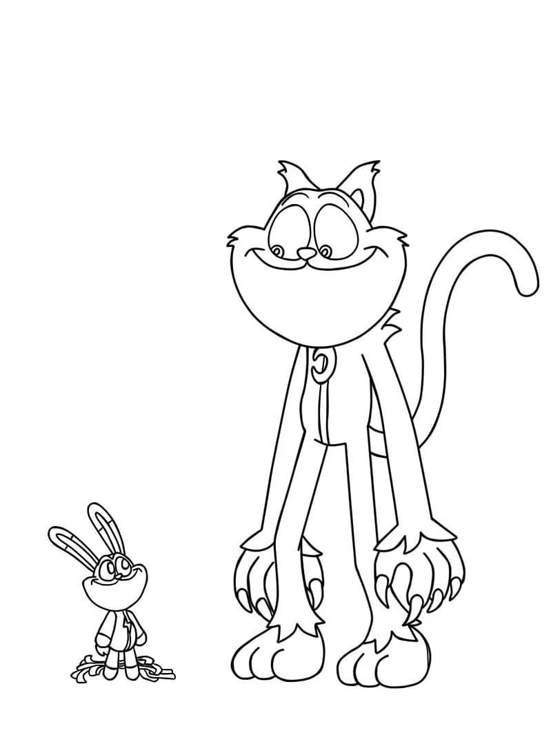 Kolorowanka Narysuj CatNap prosty