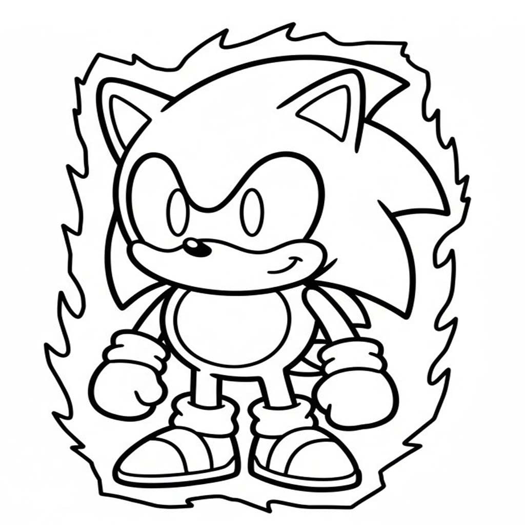 Kolorowanka Narysuj Dark Sonic 2