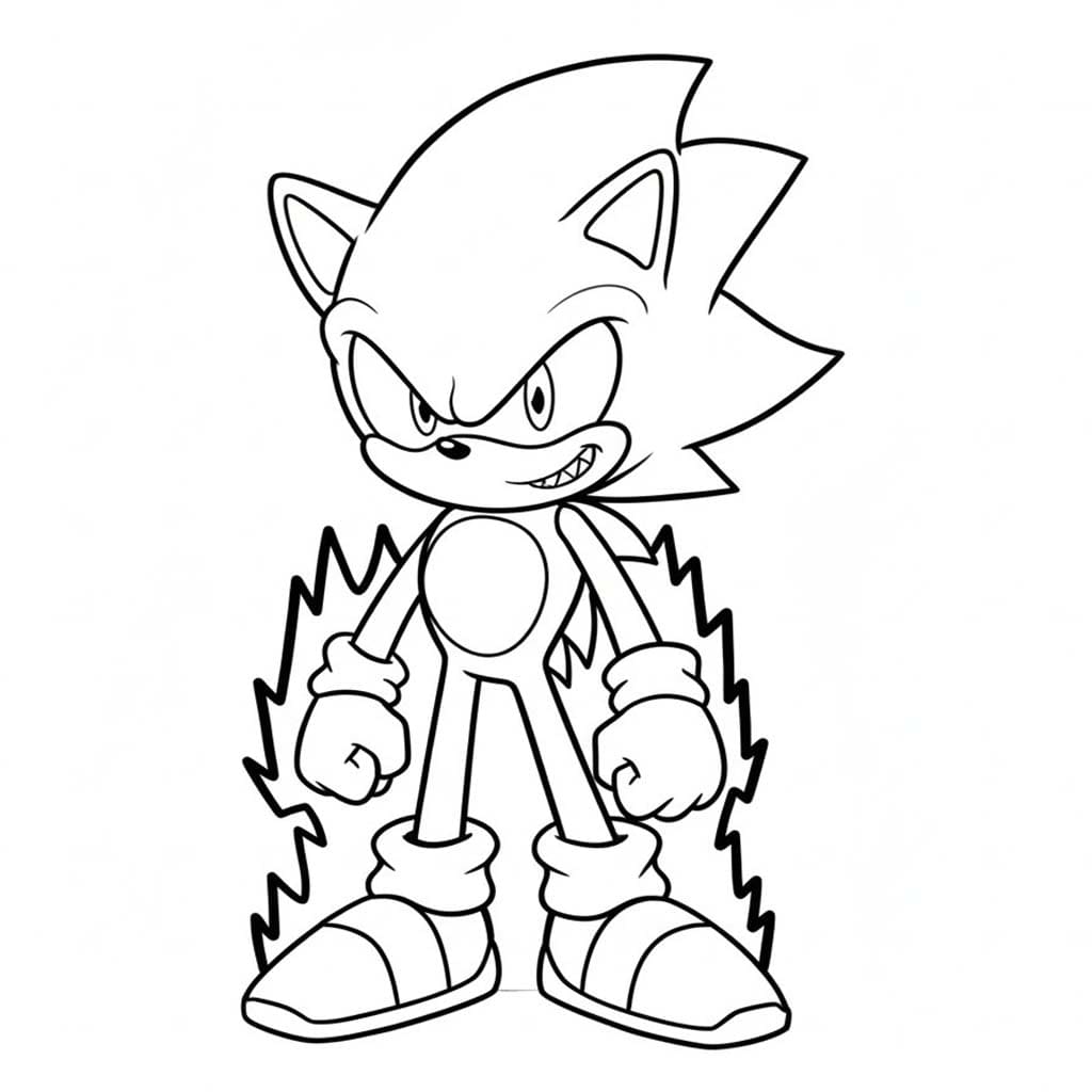 Kolorowanka Narysuj Dark Sonic 3