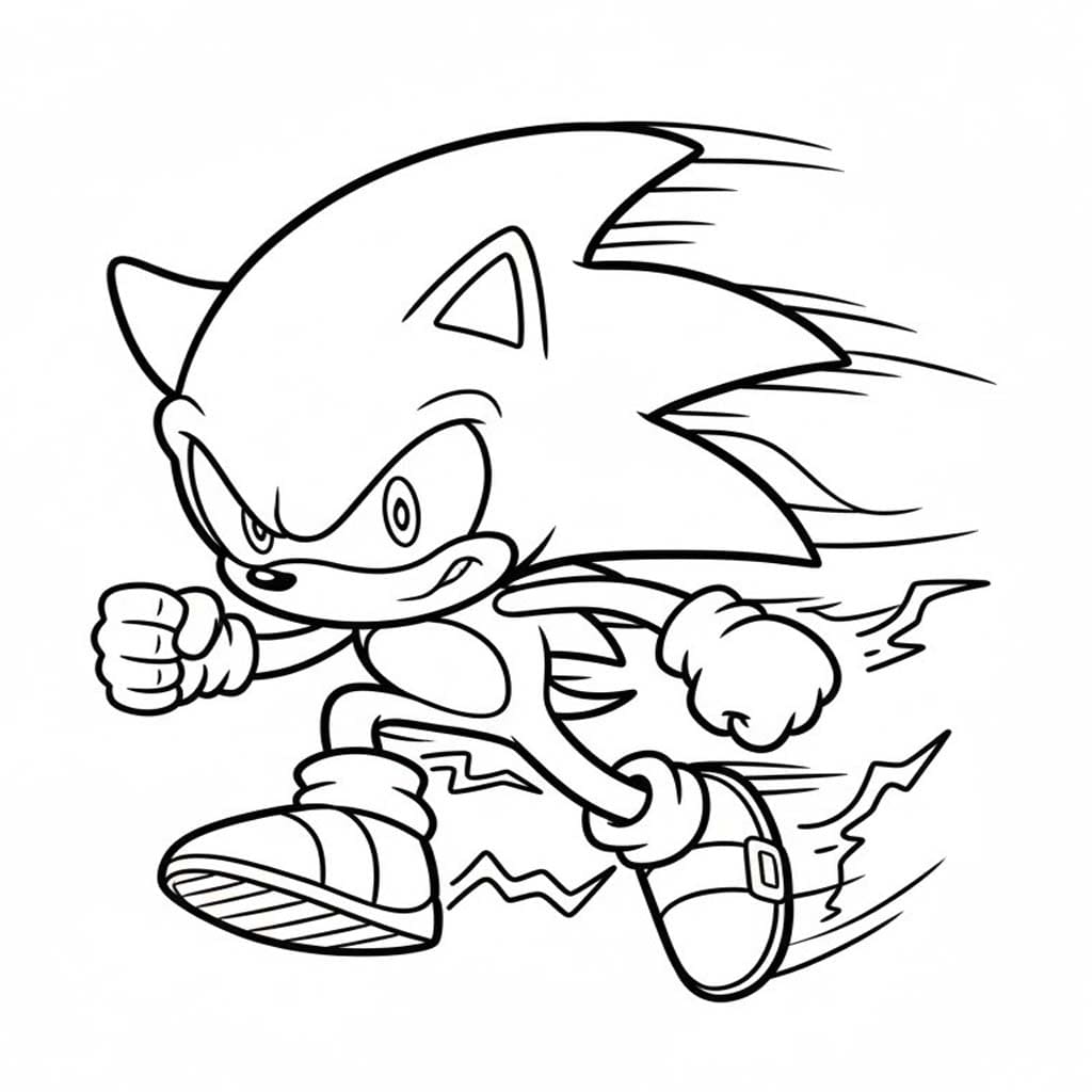 Kolorowanka Narysuj Dark Sonic 4