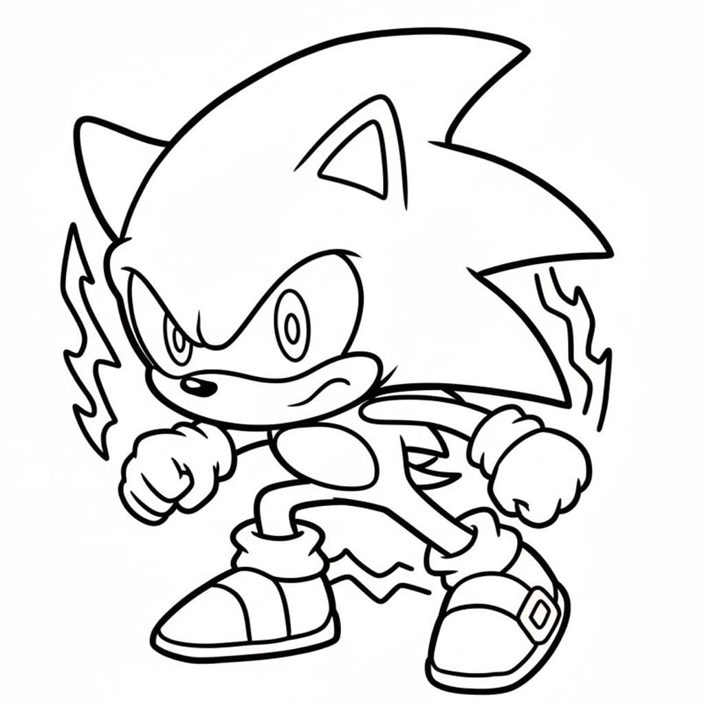 Kolorowanka Narysuj Dark Sonic 5