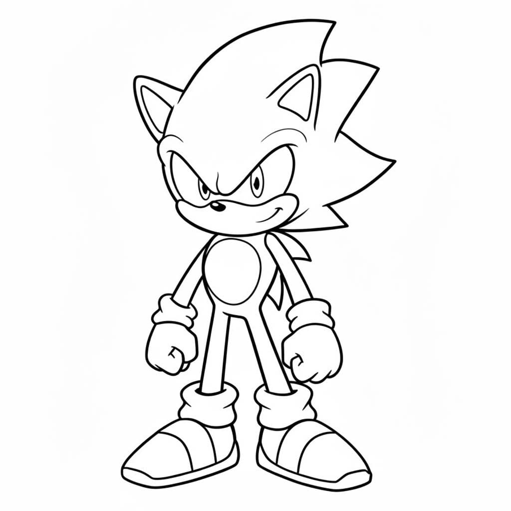 Kolorowanka Narysuj Dark Sonic 6