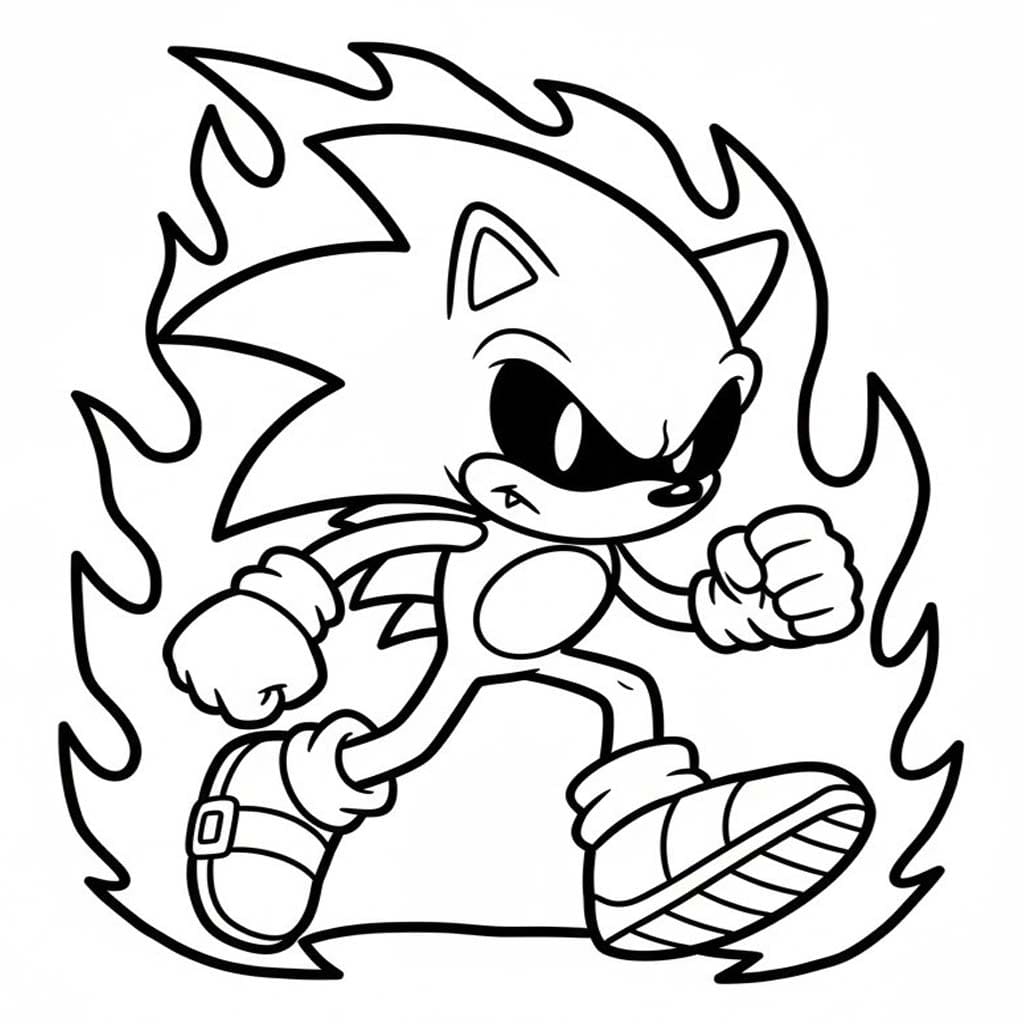 Kolorowanka Narysuj Dark Sonic 8