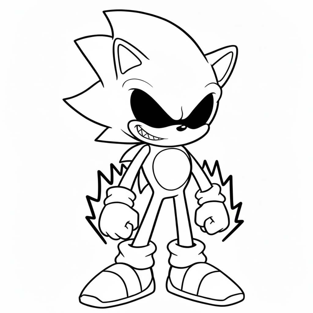 Kolorowanka Narysuj Dark Sonic bezpłatny wydruku