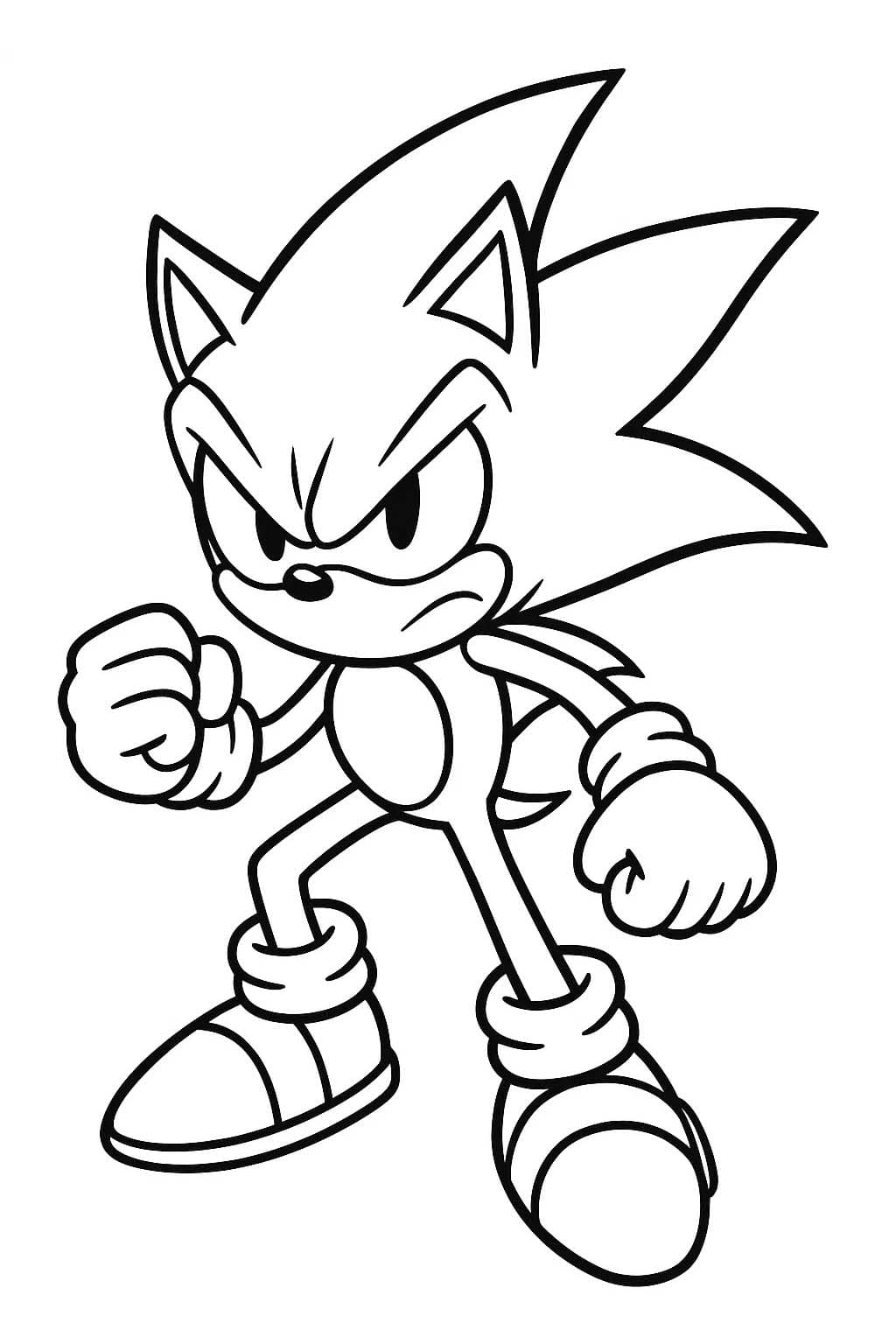 Kolorowanka Narysuj Dark Sonic bezpłatny