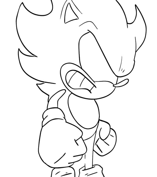 Kolorowanka Narysuj Dark Sonic łatwy