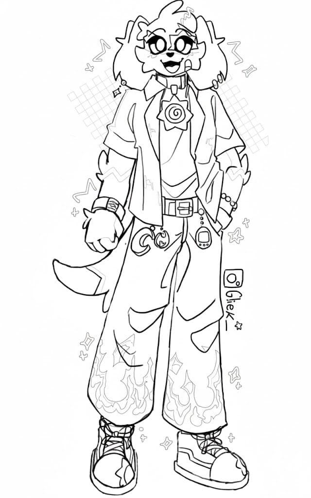 Kolorowanka Narysuj DogDay łatwy