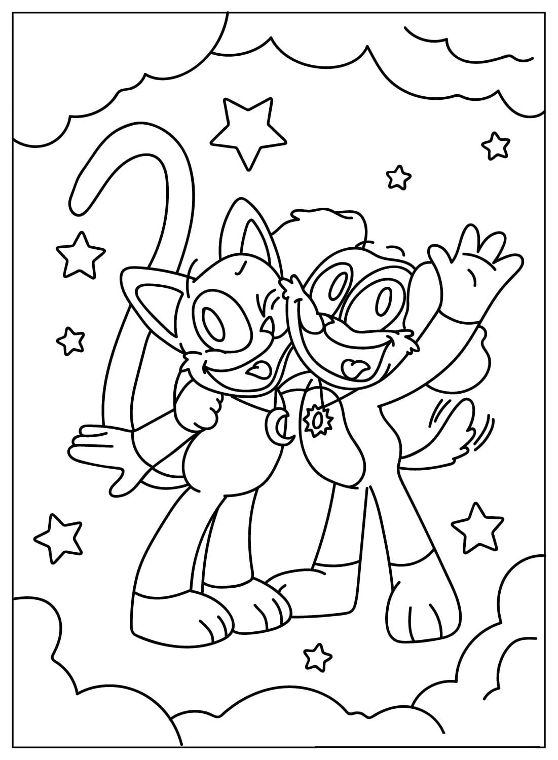 Kolorowanka Narysuj DogDay wydruku łatwy