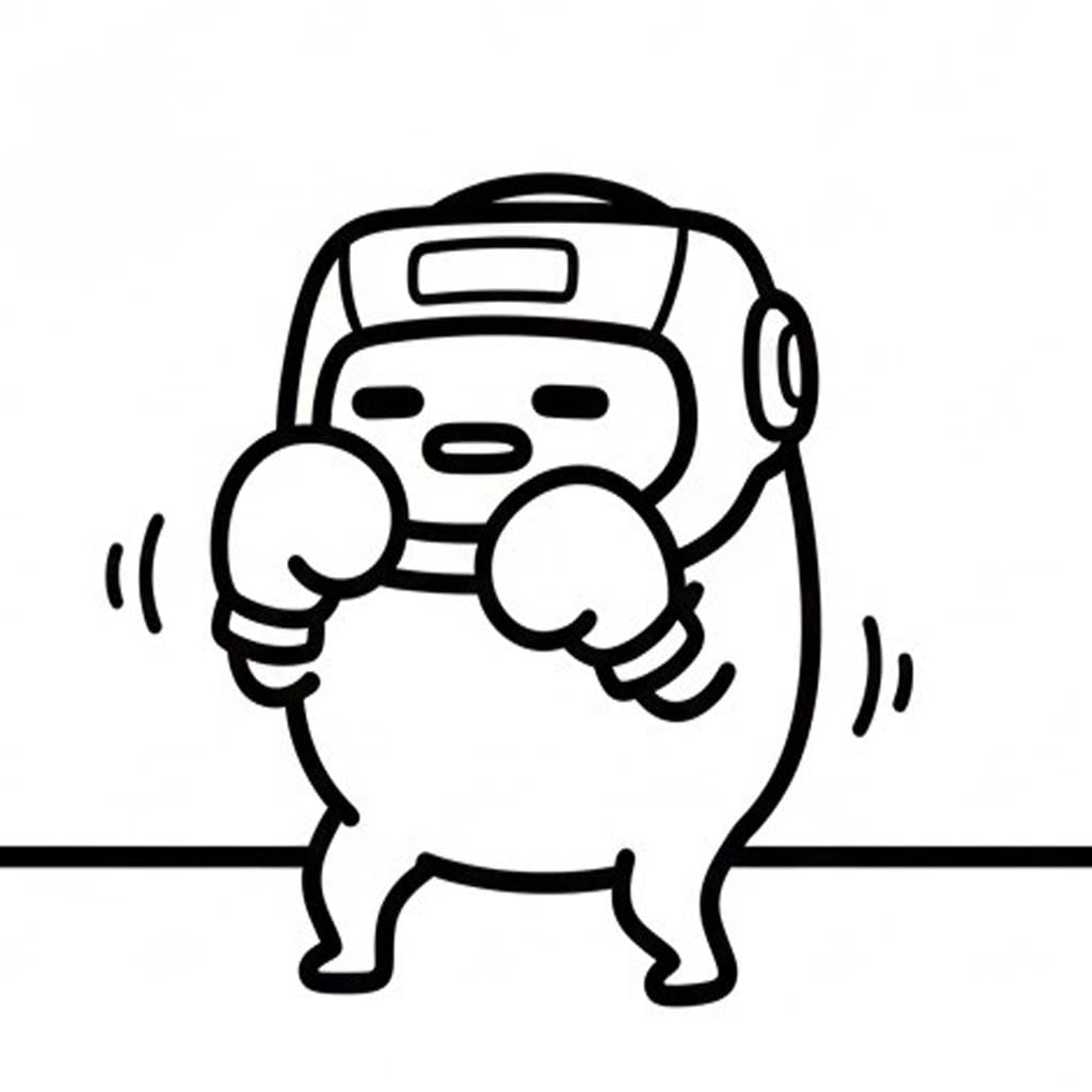 Kolorowanka Narysuj Gudetama 4