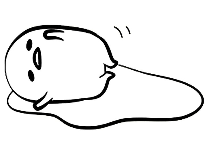 Kolorowanka Narysuj Gudetama bezpłatny dla dzieci