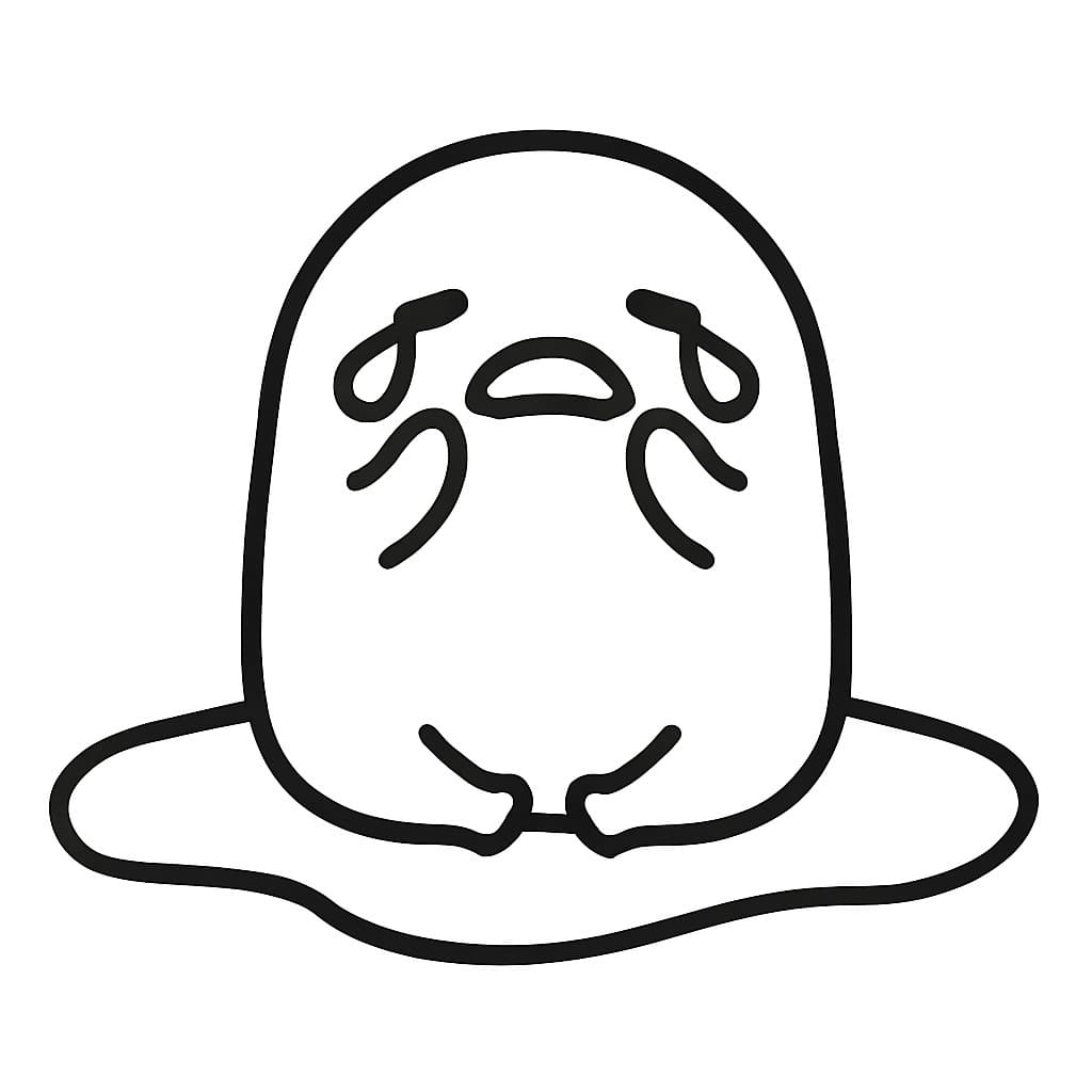 Kolorowanka Narysuj Gudetama bezpłatny łatwy