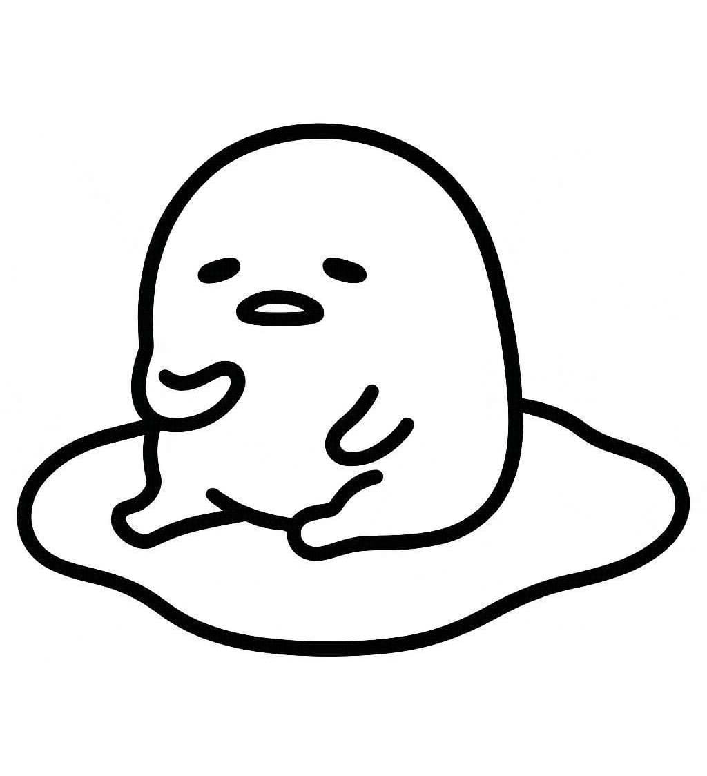 Kolorowanka Narysuj Gudetama bezpłatny