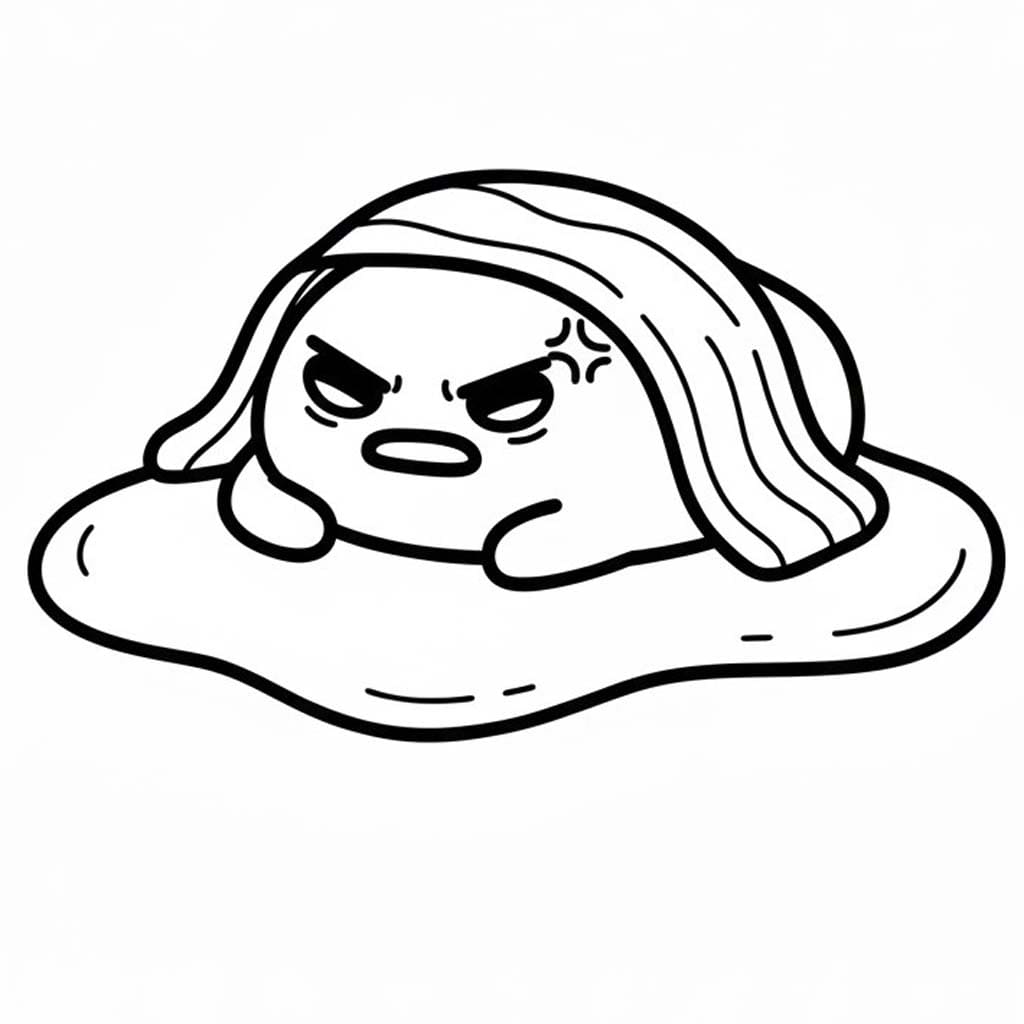 Kolorowanka Narysuj Gudetama podstawowy